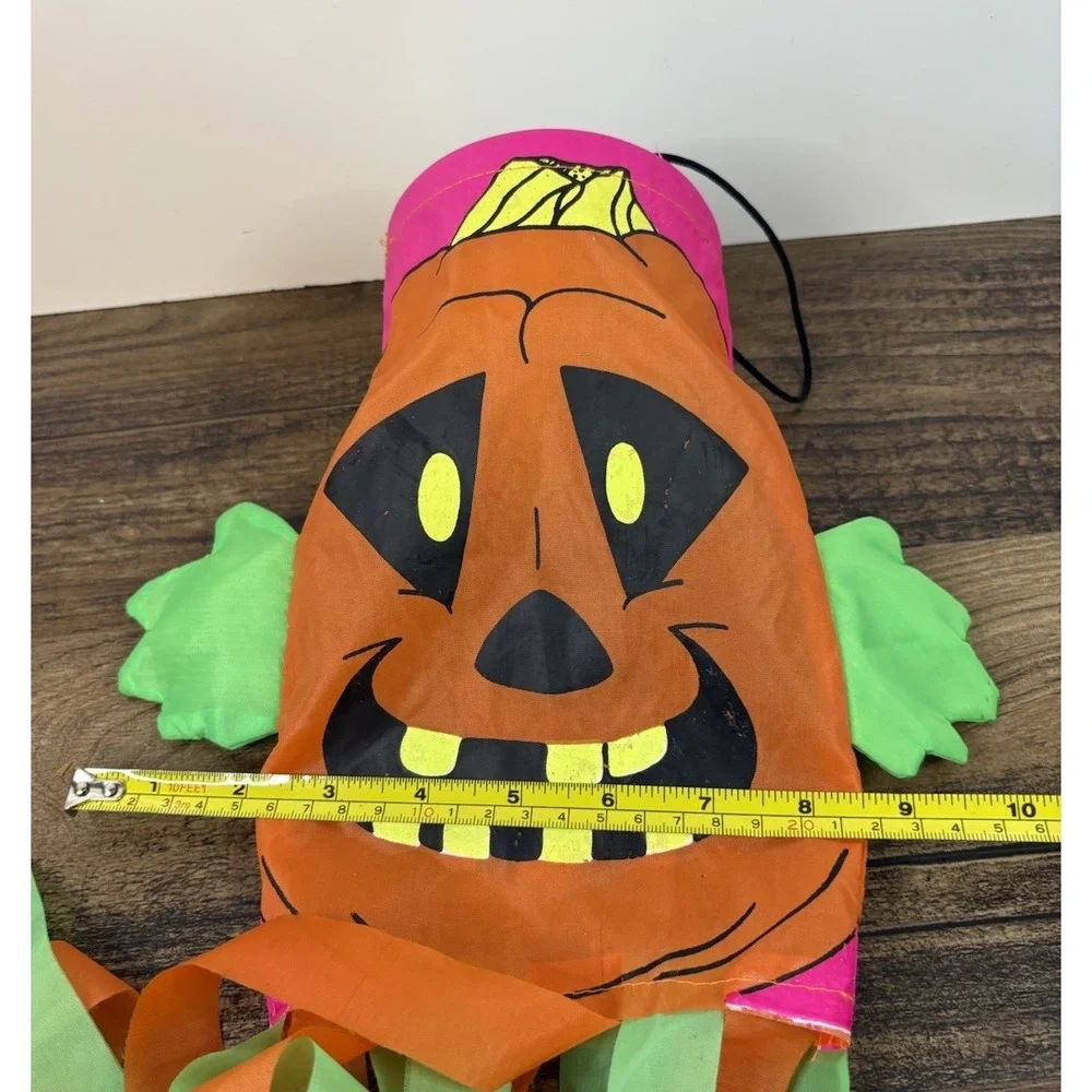 Vintage Halloween Hanging Strobie Jack-o-lantern Pumpkin Streamers Light Noise